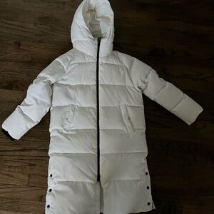 Kids White Puffer Coat